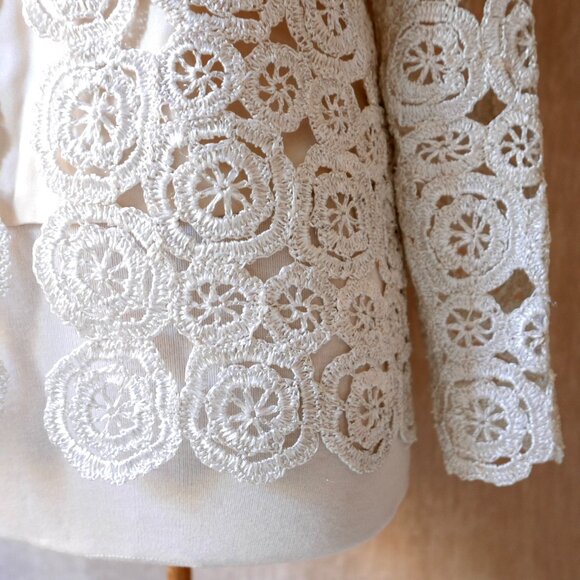 60s Vintage Silver Raffia Jacket, Made in Italy - Picture 7 of 10